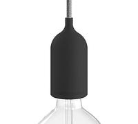 creative cables EIVA Pastel, Kit portalampada per Esterno E27 IP65 in Silicone - Il Primo portalampada IP65 cablabile al Mondo - Nero