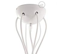 creative cables - Kit rosone in Ceramica a 7 Fori - Bianco