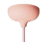 creative cables Kit rosone per lampadario da soffitto con interruttore (serracavo conico, silicone salmone, Ø 88 mm, 1 foro) - Fissaggio a staffa per lampadari e sospensioni singole