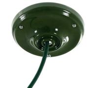 creative cables Kit rosone per lampadario da soffitto (ceramica verde, Ø 105 mm, 1 foro) - Fissaggio a staffa per lampadari e sospensioni singole - Include 3 viti, 3 tasselli e 1 tendicavo