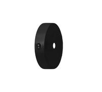 creative cables Kit rosone per lampadario da soffitto con interruttore (serracavo cilindrico, legno nero, Ø 83 mm, 1 foro) - Fissaggio a staffa per lampadari e sospensioni singole