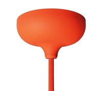 creative cables - Kit rosone in Silicone con Foro Centrale e predisposizione per Foro Laterale - Arancione