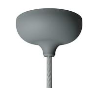 creative cables Kit rosone per lampadario da soffitto con interruttore (serracavo conico, silicone grigio, Ø 88 mm, 1 foro) - Fissaggio a staffa per lampadari e sospensioni singole