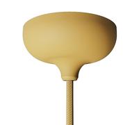 creative cables Kit rosone per lampadario da soffitto con interruttore (serracavo conico, silicone mostarda, Ø 88 mm, 1 foro) - Fissaggio a staffa per lampadari e sospensioni singole