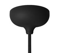 creative cables Kit rosone per lampadario da soffitto con interruttore (serracavo conico, silicone nero, Ø 88 mm, 1 foro) - Fissaggio a staffa per lampadari e sospensioni singole