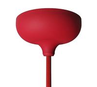 creative cables Kit rosone per lampadario da soffitto con interruttore (serracavo conico, silicone rosso, Ø 88 mm, 1 foro) - Fissaggio a staffa per lampadari e sospensioni singole