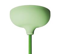 creative cables Kit rosone per lampadario da soffitto con interruttore (serracavo conico, silicone verde prato, Ø 88 mm, 1 foro) - Fissaggio a staffa per lampadari e sospensioni singole