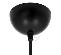 creative cables Kit rosone per lampadario da soffitto (design semisferico, metallo nero, Ø 100 mm, 1 foro) - Fissaggio a staffa per lampadari e sospensioni singole