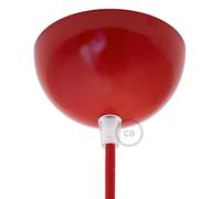 creative cables Kit rosone semisferico in Metallo Verniciato - Rosso