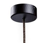 creative cables - Kit Mini rosone cilindrico in Legno a 1 Foro Centrale - Effetto Wengé