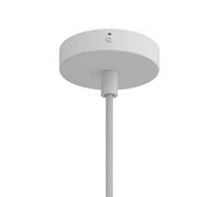 creative cables Kit rosone per lampadario da soffitto linea Mini (serracavo cilindrico, metallo bianco opaco, Ø 83 mm, 1 foro) - Fissaggio per lampadari e sospensioni singole