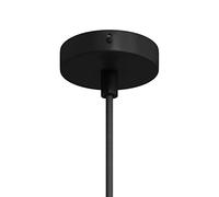 creative cables Kit rosone per lampadario da soffitto linea Mini (serracavo cilindrico, metallo nero, Ø 83 mm, 1 foro) - Fissaggio per lampadari e sospensioni singole