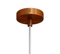creative cables Kit rosone per lampadario da soffitto linea Mini (serracavo cilindrico, metallo rame satinato, Ø 83 mm, 1 foro) - Fissaggio per lampadari e sospensioni singole