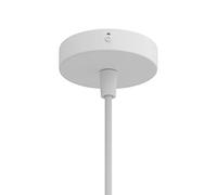 creative cables - Kit Mini Rosone cilindrico in Metallo a 1 Foro Centrale - Conico, Bianco Opaco