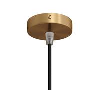 creative cables - Kit Mini Rosone cilindrico in Metallo a 1 Foro Centrale - Conico, Bronzo Satinato