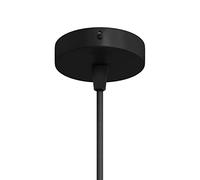 creative cables Kit rosone per lampadario da soffitto linea Mini (serracavo conico, metallo nero, Ø 83 mm, 1 foro) - Fissaggio per lampadari e sospensioni singole