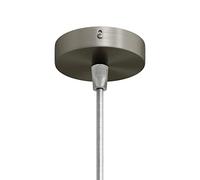 creative cables Kit rosone per lampadario da soffitto linea Mini (serracavo conico, metallo titanio satinato, Ø 83 mm, 1 foro) - Fissaggio per lampadari e sospensioni singole