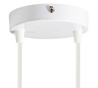 creative cables - Kit rosone cilindrico in Metallo a 2 Fori - Conico, Bianco Lucido