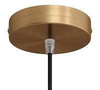 creative cables Kit rosone per lampadario da soffitto (serracavo conico, metallo color bronzo satinato, Ø 120 mm, 1 foro) - Fissaggio a staffa per lampadari e sospensioni singole