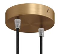 creative cables - Kit rosone cilindrico in Metallo a 2 Fori - Conico, Bronzo Satinato