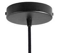 creative cables Kit rosone per lampadario da soffitto (serracavo conico, metallo nero, Ø 120 mm, 1 foro) - Fissaggio a staffa per lampadari e sospensioni singole