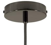 creative cables Kit rosone per lampadario da soffitto (serracavo conico, metallo nero perla, Ø 120 mm, 1 foro) - Fissaggio a staffa per lampadari e sospensioni singole