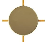 creative cables Kit rosone per lampadario da soffitto (serracavo conico, metallo ottonato, Ø 120 mm, 4 fori) - Scatola di derivazione con fissaggio a staffa per lampadari e sospensioni multiple