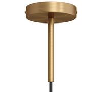 creative cables Kit rosone per lampadario da soffitto (serracavo da 15 cm, metallo color bronzo satinato, Ø 120 mm, 1 foro) - Chiusura a staffa - Ideale per lampada singola - Made in Italy