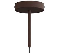 creative cables Kit rosone per lampadario da soffitto (serracavo da 15 cm, metallo ruggine scura verniciata, Ø 120 mm, 1 foro) - Fissaggio a staffa per lampadari e sospensioni singole