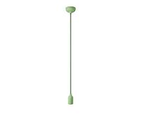 Creative Cables – Lampada a sospensione in silicone, cavo tessile, senza lampadina – Verde prato