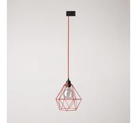 Creative Cables - Lampada a sospensione con paralume a gabbia Diamond per binari -lampadina inclusa