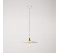 Creative Cables - Lampada a sospensione con paralume in ceramica Piatto per binari -lampadina non inclusa