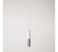 creative cables - Lampada a sospensione per binari con doppio paralume Tub-E14 -lampadina inclusa