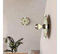 creative cables - Lampada da Parete o soffitto con Paralume a Effetto maiolica - Waterproof IP44 - BIP44-E27-2-MA - con Lampadina, Nero