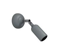 creative cables - Lampada Fermaluce in silicone con snodo e con interruttore incorporato - Senza lampadina, Grigio