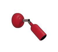creative cables - Lampada Fermaluce in silicone con snodo e con interruttore incorporato - Senza lampadina, Rosso
