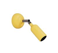 creative cables - Lampada Fermaluce in silicone con snodo e con interruttore incorporato - Senza lampadina, Giallo