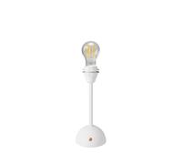 creative cables - Lampada portatile e ricaricabile Cabless12 con lampadina a goccia e predisposizione per paralume - Con lampadina, Bianco