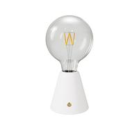 creative cables - Lampada portatile ricaricabile Cabless01 con lampadina globo G125 - Con lampadina, Bianco