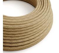 Creative-Cables L'originale cavo elettrico per esterno rivestito in tessuto UV resistente (20 m, Juta SN06) - Rotondo, juta - Compatibile con sistema MODULAIR IP65 - Made in Italy