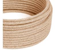 creative cables - Cavo Elettrico Rotondo Rivestito in Juta RN06-10 Metri, 3x0.75