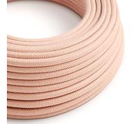 Creative-Cables L'originale cavo elettrico rivestito in tessuto 3 x 0,75 mm² (1 m, Rosa Salmone RX13) - Rotondo - Sicurezza certificata, made in Italy