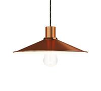 creative cables Paralume Swing in metallo smaltato per portalampada E27 - Bianco - Rame satinato