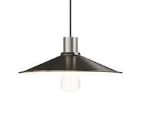 creative cables Paralume Swing in metallo smaltato con attacco E27 - Bianco - Titanio satinato