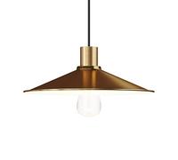 creative cables Paralume Swing in metallo smaltato con attacco E27 - Bianco - Bronzo satinato