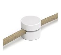 creative cables - Fissaggio a Parete passacavo Universale per Cavo Tessile a Larga Sezione 3x1 e 3x1,5 e per Sistema EIVA - 2 Pezzi - Bianco