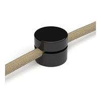 Creative-Cables Passacavo universale - (Nero, Ø 2,3 cm, 2 pezzi) - Fissaggio a parete per cavi tessili a larga sezione - Include vite e tassello