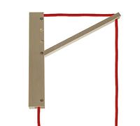 creative cables - Pinocchio, Supporto a Muro Regolabile in Legno per lampade a Sospensione - Neutro