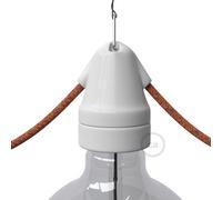 creative cables Kit portalampada E27 in Porcellana Vintage a Doppio Ingresso - Bianco