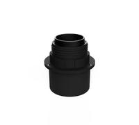 creative cables Portalampada E27 per paralume da parete o soffitto (nero, Ø 50 mm x H 60 mm) - Termoplastica con guarnizioni in PVC - Grado di protezione IP44 per esterni